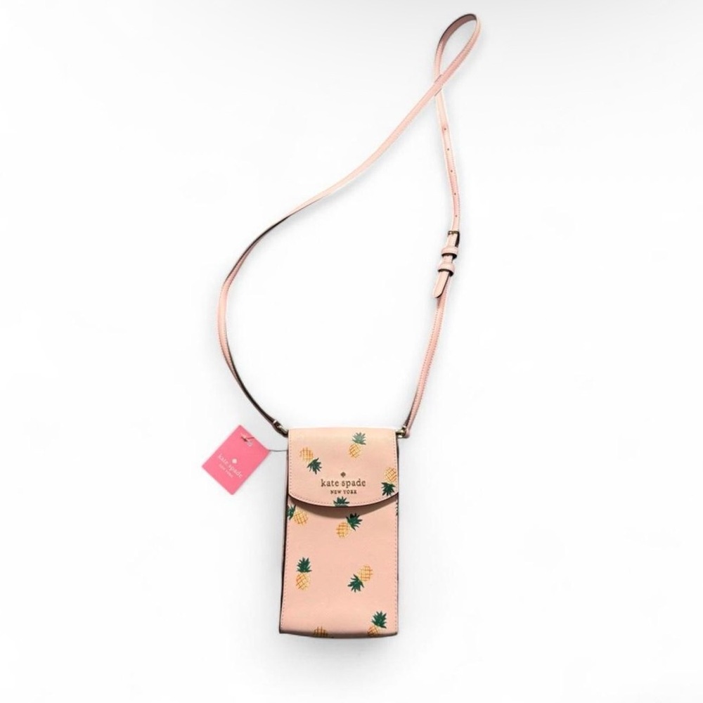 kate spade Pink Pineapple Crossbody Phone Pouch